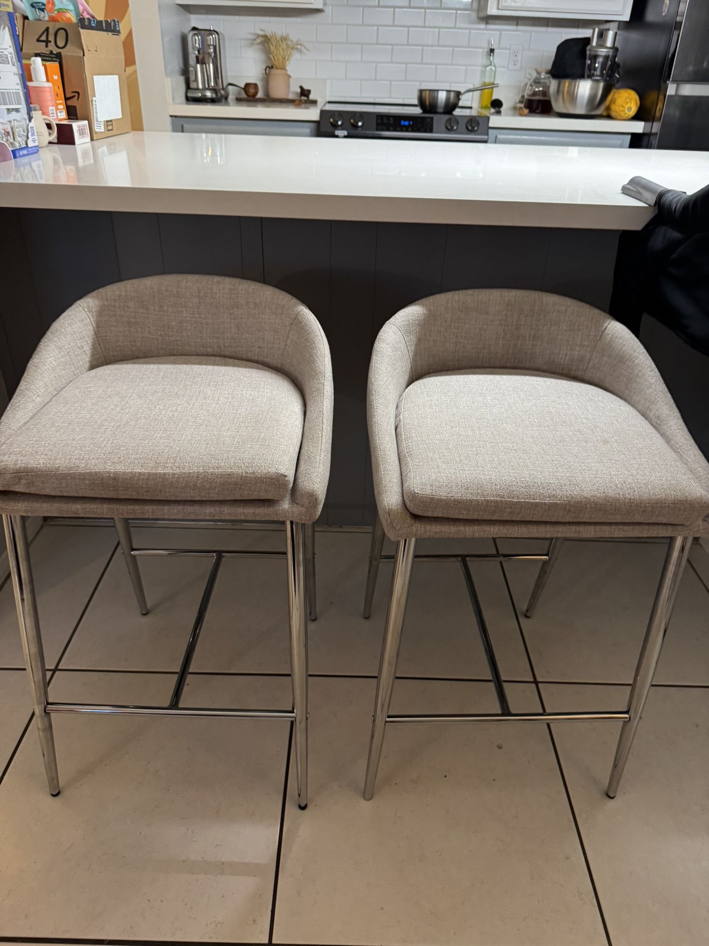 Gray Counter Stools