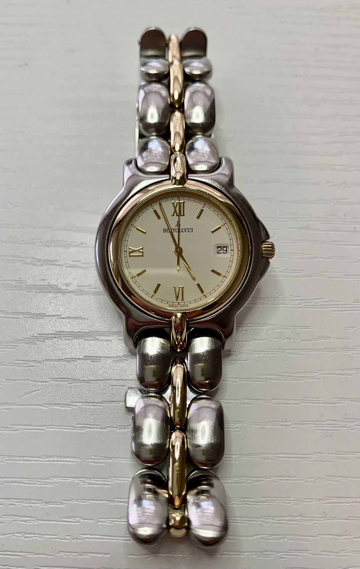 Bertolucci Pulchra 18kt And Stainless Cream Dial Men’s Watch SPECIAL!