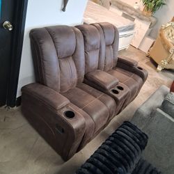 Brown Loveseat 