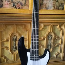 New 5 String Electric Bass, Bag, Cable, Shoulder Strap 