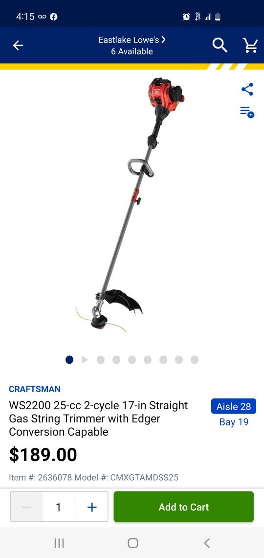 Craftman Weedwacker