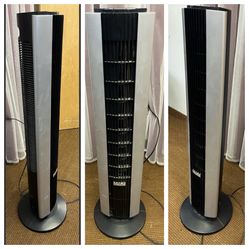 Tower Fan, 3 Speed, Black / Silver, no remote