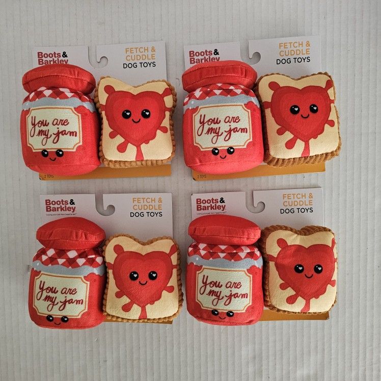 Valentine Fetch & Cuddle Dog Toys NEW
