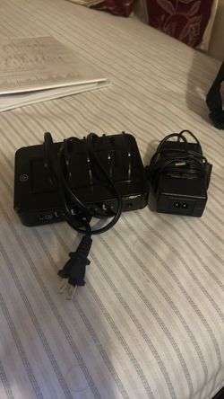 Black Multi-Port USB Charging Hub with Adapters