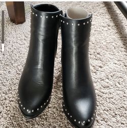 Brand new black studded booties