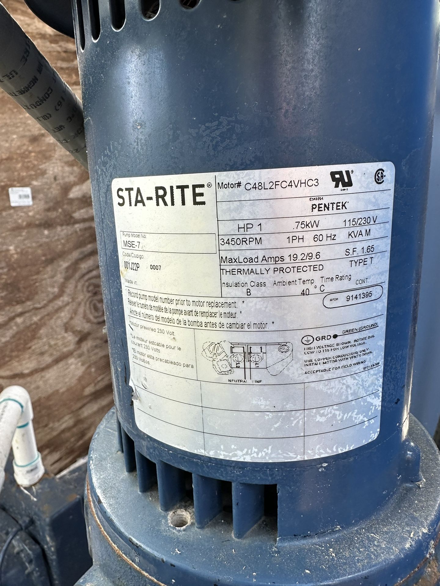 Sta-Rite Vertical Deep Well Jet Pump - Well Pump 1HP