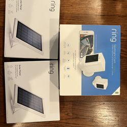 Ring spotlight Cameras W/Solar Panels (set Of 2)