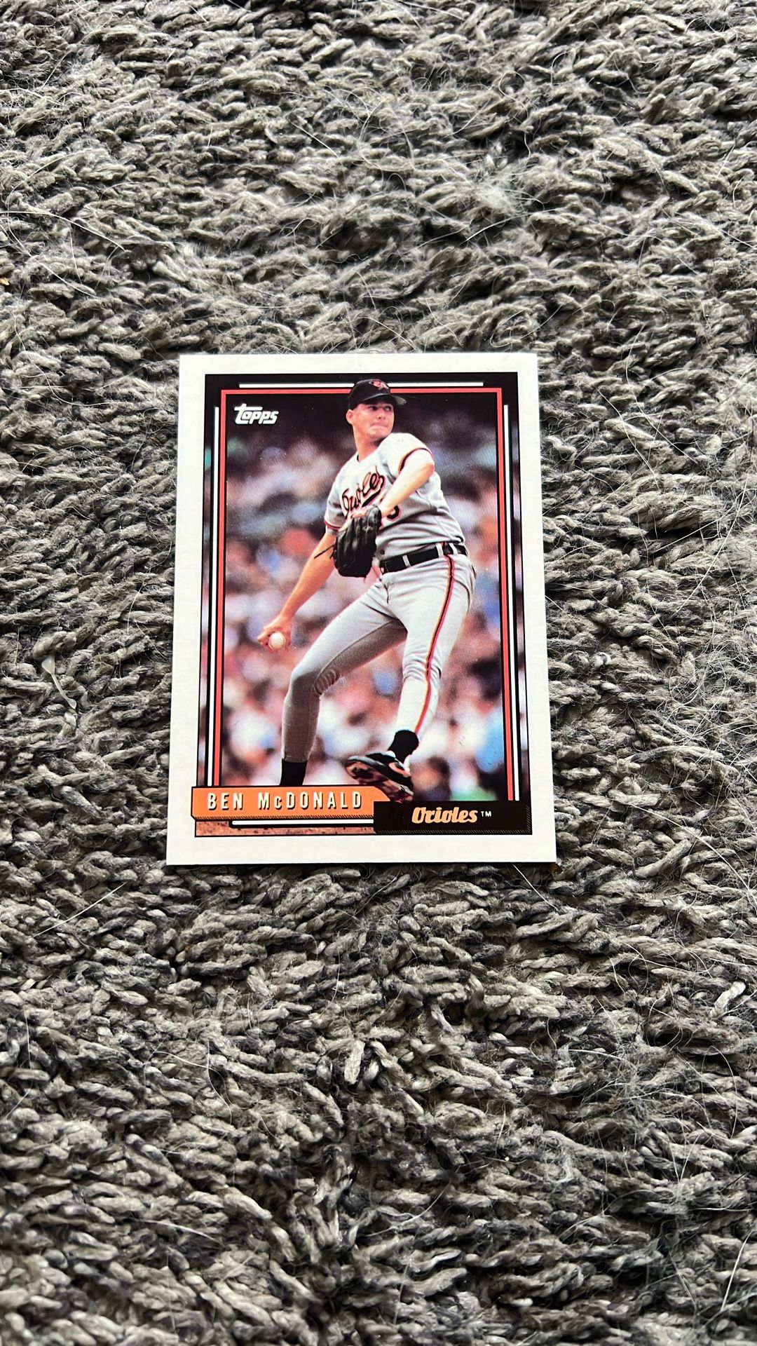 1992 Topps #540 Ben McDonald - Baltimore Orioles - Pitcher