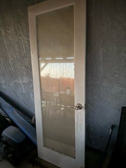 Solid Wood Interior Door with Mirrors on Both Sides