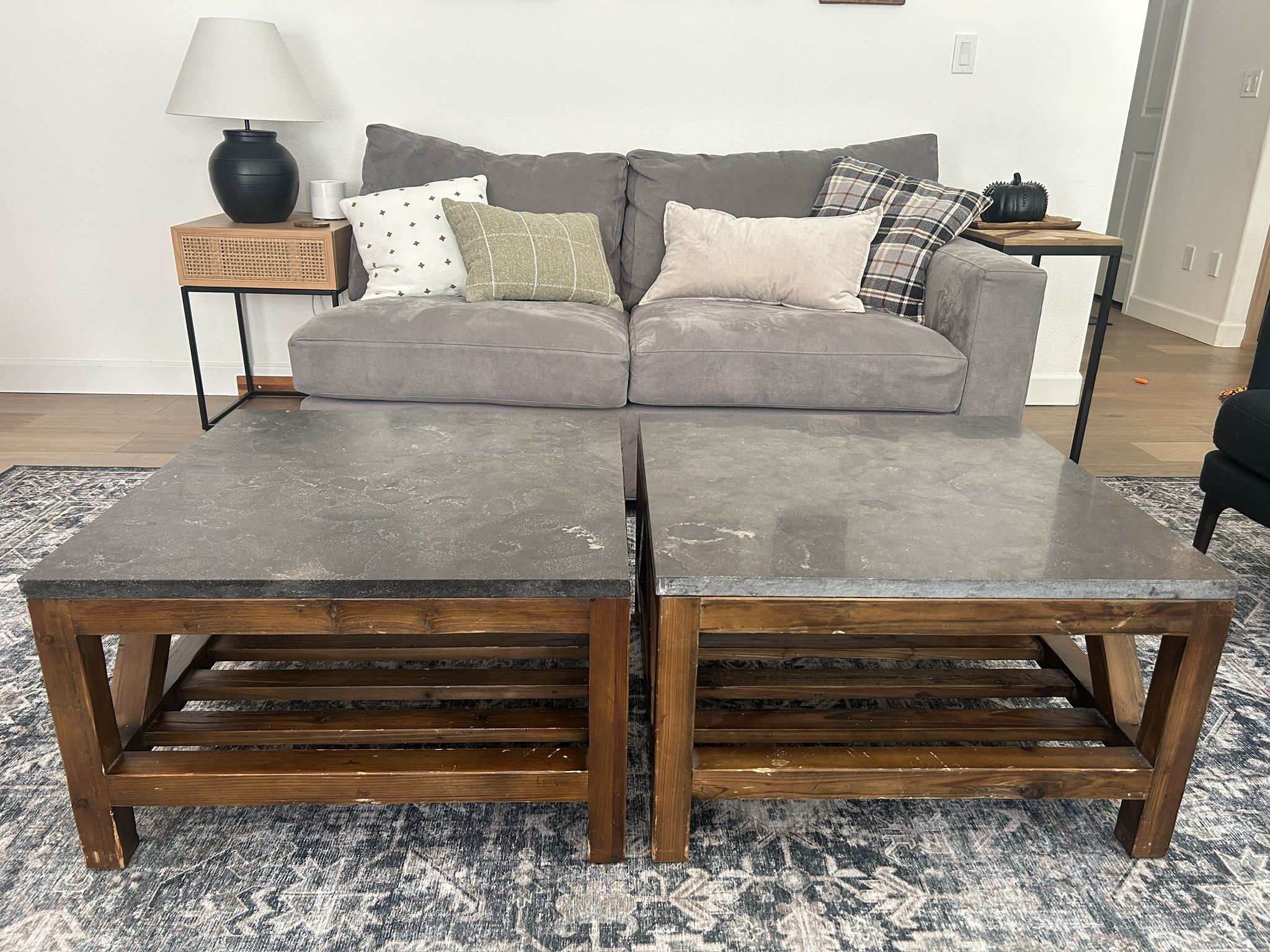 FREE: Stone Wood Coffee Table: Crate and Barrel