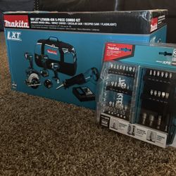 Makita Tools, 5 piece combo set with 35pc impact driving bit set