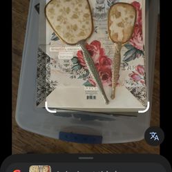 Vintage Hand Mirror and Brush