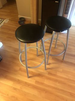 Two black stools