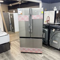 Samsung - 32 Cu Ft Mega Capacity 3-Door French Door Refrigerator With Dual Icemaker In Stainless Steel 😻 1 Year Warranty Included! 