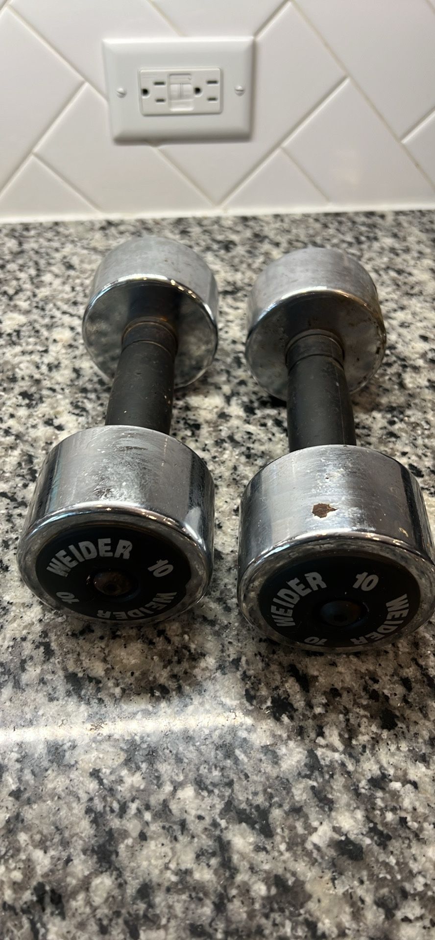 2-10 Lb Dumbbells Used