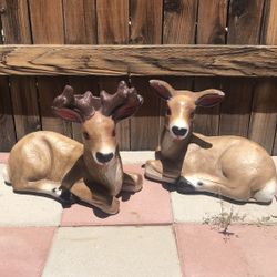 New Set Of Deers Made Out Of Cement Beautiful Yard Decoration 
