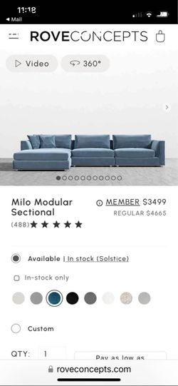 Originally 4k Rove concepts milo sleeper sectional price firm$