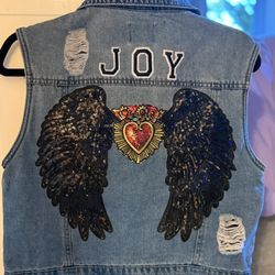 New Handmade Embroidered Denim Jacket. Exclusive Designs