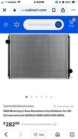 DNA Motoring 2-Row Aluminum Core Radiator for 90- 02 International 4600UH 4(contact info removed) 8100 9800