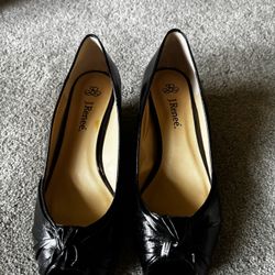 J.Renee’ Women’s Black Open Toe Wedge Shoes