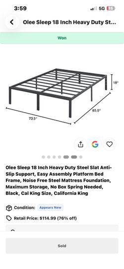 Cal king bed frame