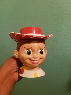 Toy Story Jessie Head Cup...Hat Lifts up so u can drink..Collectable Great Condition!