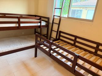 Triple Twin bank bed(two mattresses are included free)