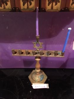 Antique Brass Menorah