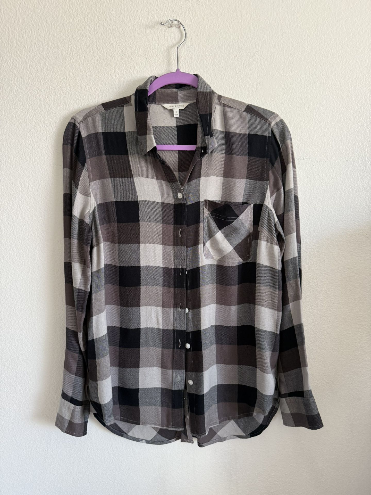 Lucky brand Plaid Button up Shirt- Small