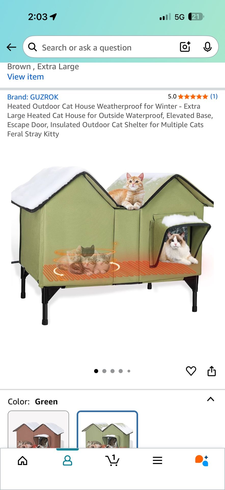 Insulated And Heated Outdoor Cat House