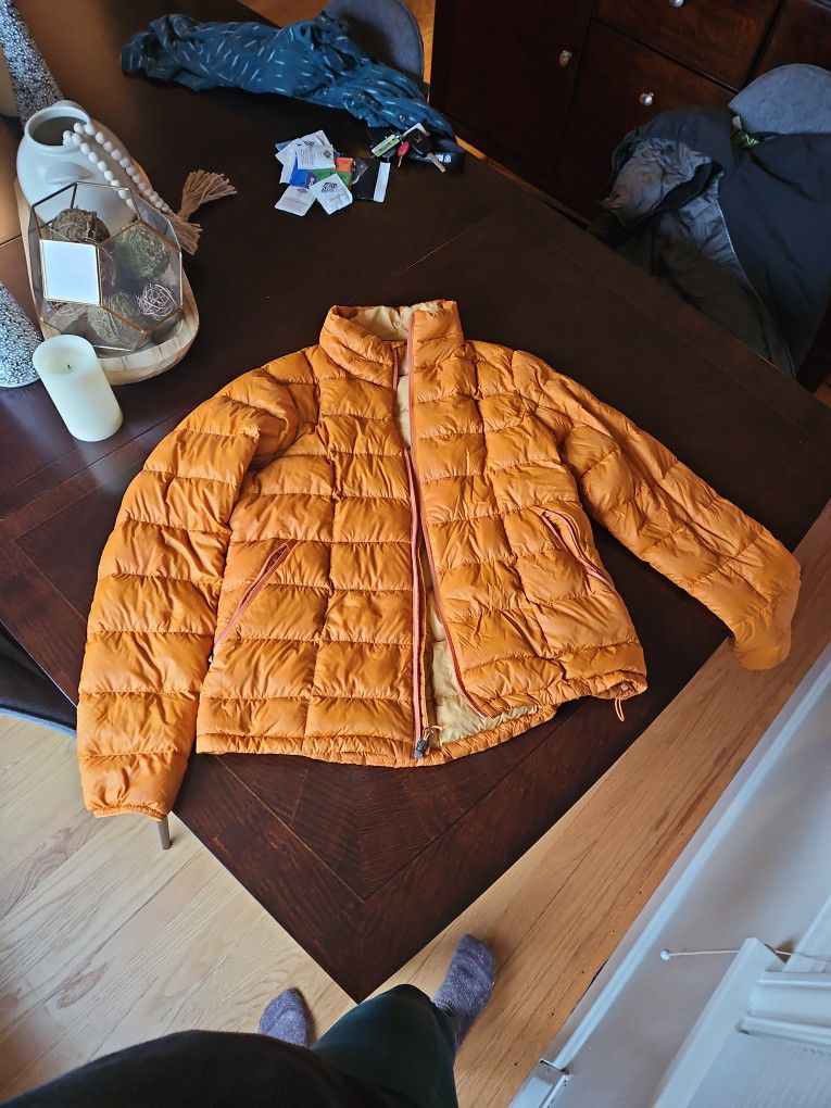 Women's Large Orange REI Down Jacket