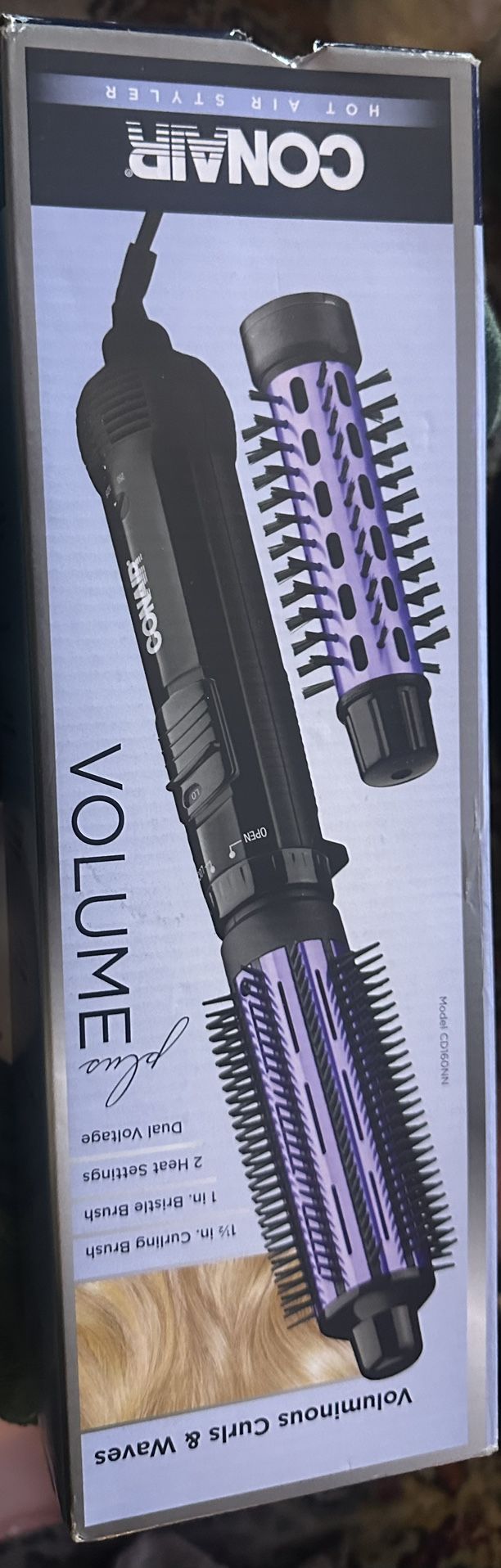 new! Conair CD160PCS Dual Voltage Curling Hot Air Brush - black. located off lake mead & simmons area asking $16