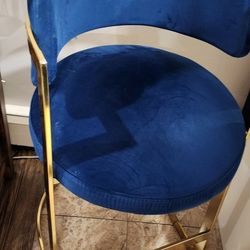 2 Blue Counter Stools