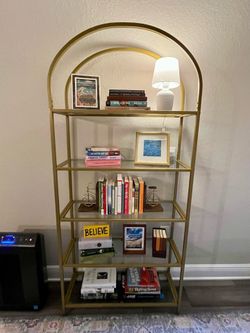 Glass and Gold Bookshelf