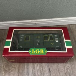 Collector Train Car LGB 3019 Postal/Baggage Car w/Metal Wheels & Lights G Scale EX/Box Vintage