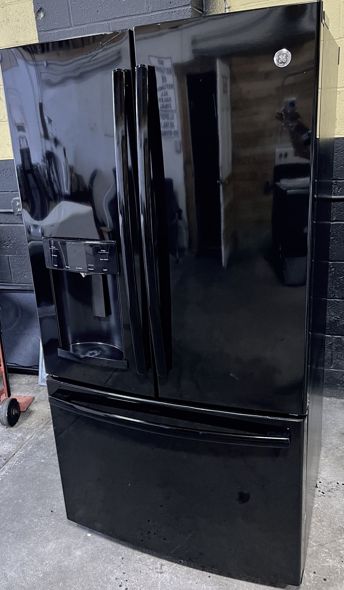 used black french door refrigerator