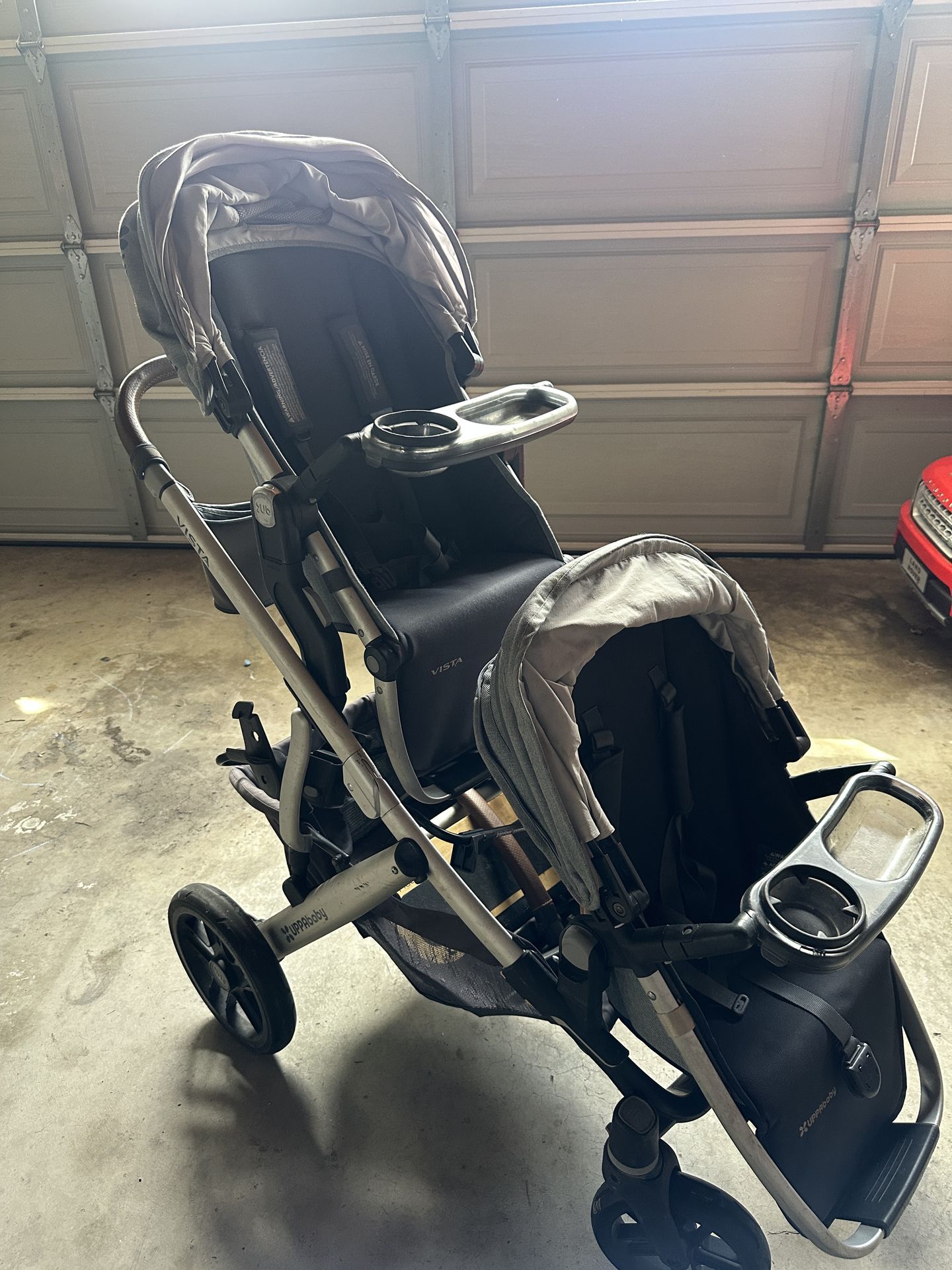 Vista uppababy double stroller plus piggyback