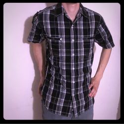Men’s Airwalk Button  Down Shirt Sleeve Dress Casual  Shirt