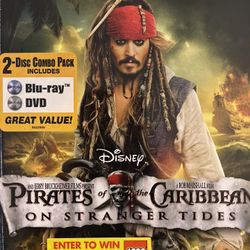 Disney’s PIRATES Of The CARIBBEAN On STRANGER TIDES (Blu-Ray + DVD-2011) NEW!