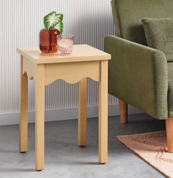 Wavy Accent Side Table Natural