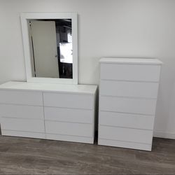 Dresser whit mirror and chest - Cómoda con espejo y Gavetero