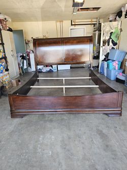 California King Bed W/ 2 Tempur Pedic Box Springs