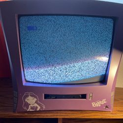 Bratz CRT TV 2005 MGA Entertainment working retro gaming TV remote included--PRICE DROP