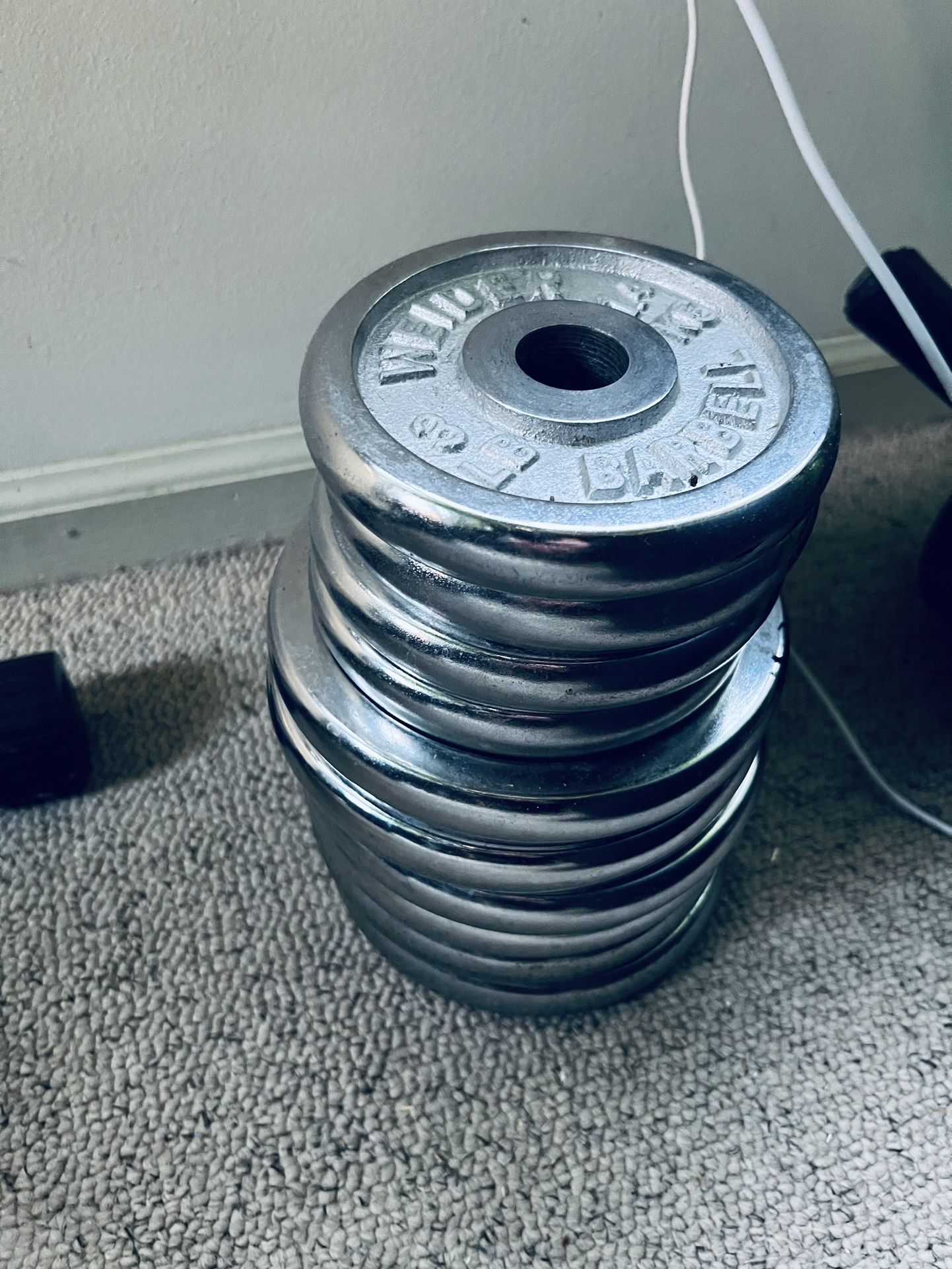 Chrome Weider Weights and Bar