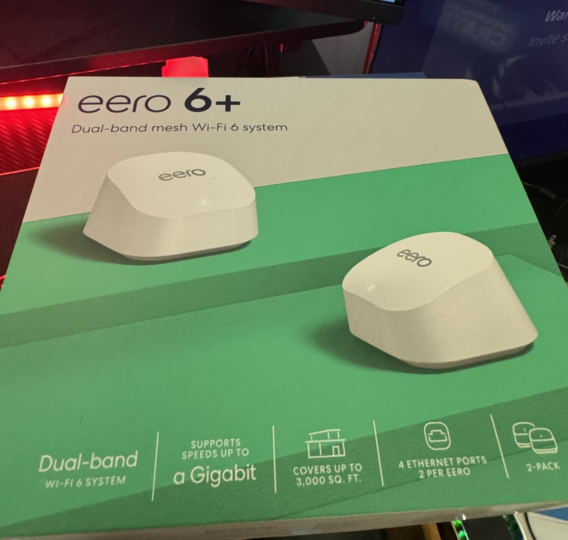Eero 6+ Dual-band mesh WiFi 6 System (2 Pack)
