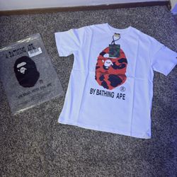 WHITE/RED ABC DOT CAMO BY BATHING APE TEESHIRT