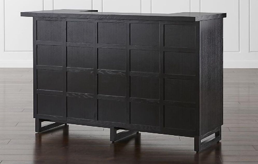 Crate & Barrel Steamer Standing Home Bar Cabinet