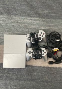 Ps2 with cables and controllers