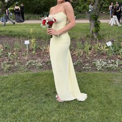 Yellow Maxi Prom Dress