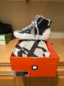 New Sacai x Nike blazer mid black grey